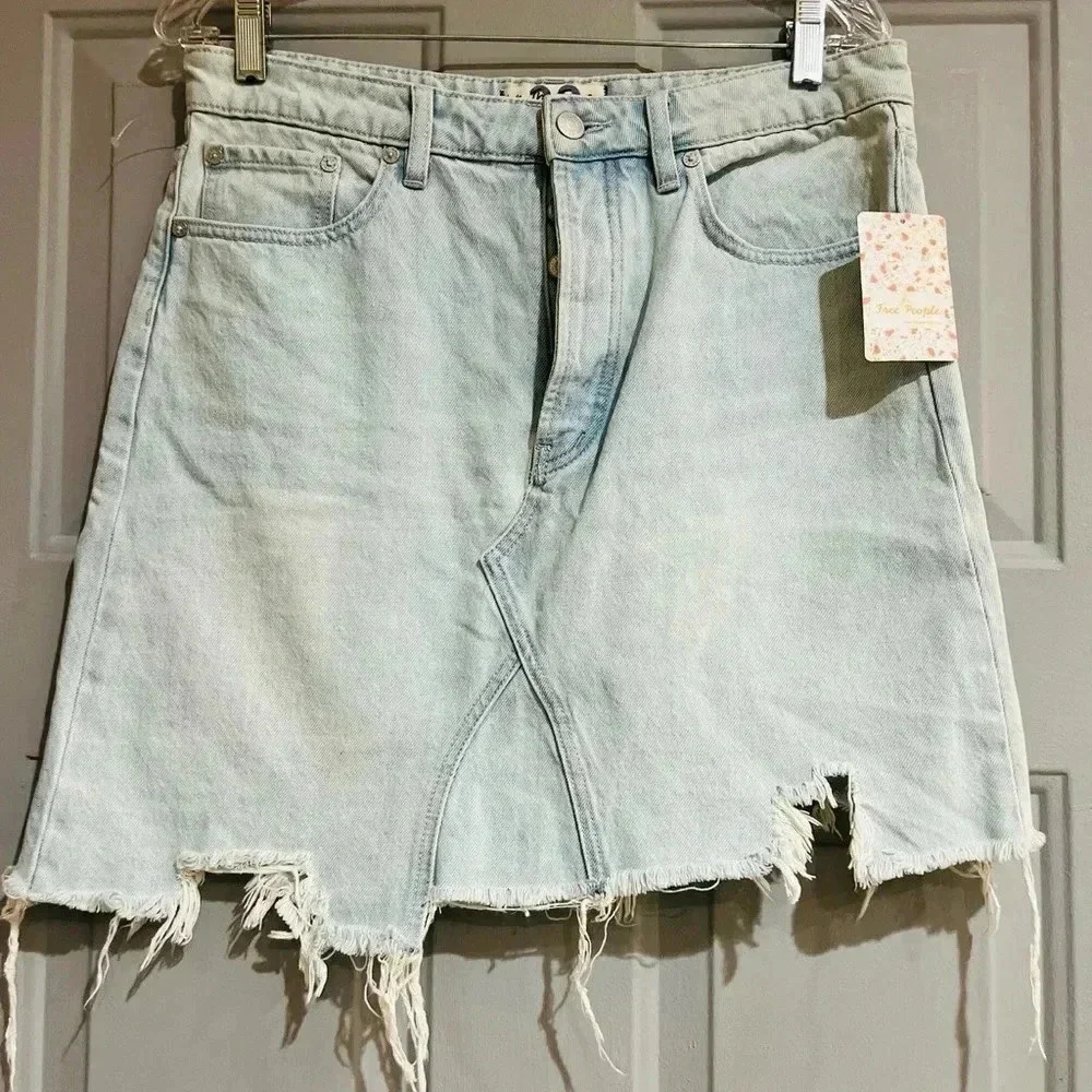 We the Free by Free People Going Rogue Patched Mini Skirt in Tidal Wave 29